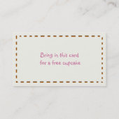 かわいいベーカリーの名刺及びクーポン 割引カード (裏面)