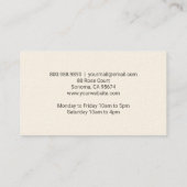 かわいいベーカリーウォーターカラーカップケーキベイカーパティシシェフ 名刺 (裏面)