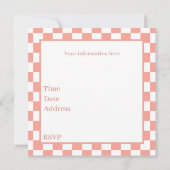 かわいいベーカリーカウンターパーティー紙 招待状 (裏面)