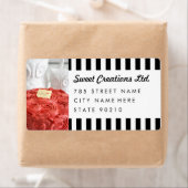 かわいいベーカリーカフェビジネス出荷アドレスラブル ラベル (インサイチュ)