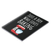 かわいいベーカリーカード　男の子　赤ちゃん　子供　お菓子作り好き ノートブック (左側)