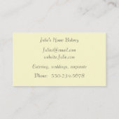 かわいいベーカリーショップ名刺 名刺 (裏面)