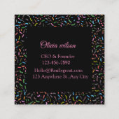 かわいいベーカリースクエア、2.5インチx 2.5インチ名刺 スクエア名刺 (裏面)