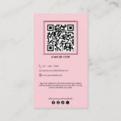 かわいいベーカリートレンディーインスタグラム赤面ピンク写真の追加 名刺 (裏面)