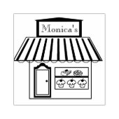 かわいいベーカリー建物アートスタンプ ラバースタンプ (インプリント)