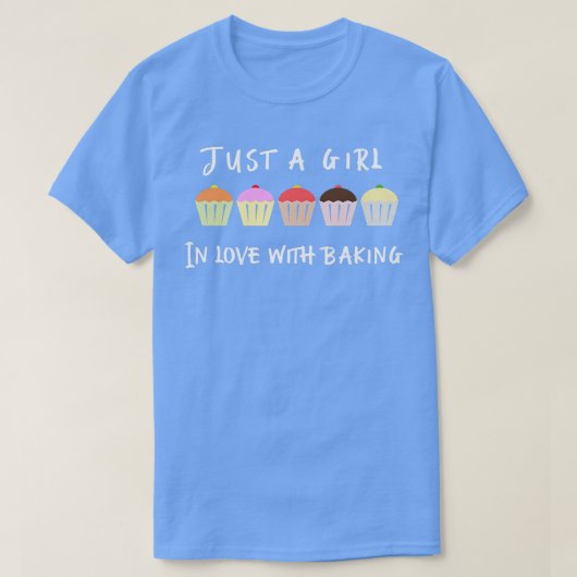 かわいいベーキングただのベーキング好きの女の子おもしろい Tシャツ (デザイン正面)