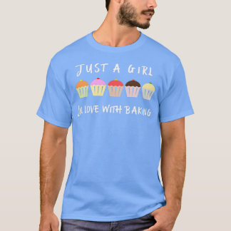 かわいいベーキングただのベーキング好きの女の子おもしろい Tシャツ