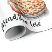 かわいいベーキングウォーターカラーペストリーカスタム引用文おもしろい ラッピングペーパー (ロールコーナー)