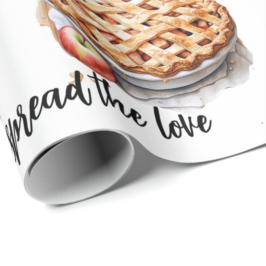 かわいいベーキングウォーターカラーペストリーカスタム引用文おもしろい ラッピングペーパー (ロールコーナー)