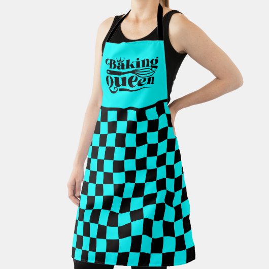 かわいいベーキングクイーンワードアート エプロン (インサイチュ)