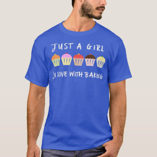 かわいいベーキングシャツただのベーキング好きの女の子 Tシャツ
