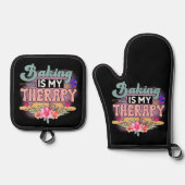 かわいいベーキングセラピーワードアート 鍋つかみ&鍋敷きセット (正面)