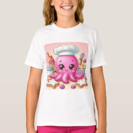 かわいいベーキングタコTシャツ Tシャツ