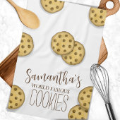 かわいいベーキングパーソナライズされたCookie キッチンタオル