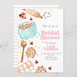 かわいいベーキングパーティーブライダルシャワーの招待 招待状