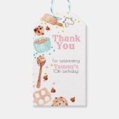 かわいいベーキングパーティー子供の誕生日メッセージカード ギフトタグ (正面)