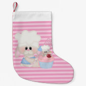 かわいいベーキングブンニースクリスマスホリデーストッキング スモールクリスマスストッキング (正面)