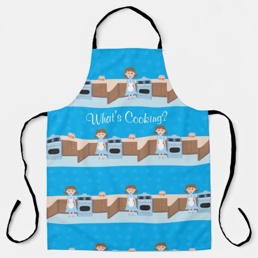 かわいいベーキング主婦カスタマイズ可能キッチュデザイン エプロン (正面)
