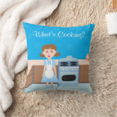 かわいいベーキング主婦カスタマイズ可能キッチュデザイン クッション (ブランケット)