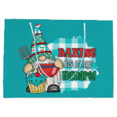 かわいいベーキング愛好家格言 ラージペーパーバッグ (裏面)