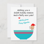 かわいいベーキング成分クリスマスクッキーカード (裏面)