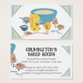 かわいいベーキング素材ベーカリーの名刺 (正面&裏面)