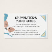 かわいいベーキング素材ベーカリーの名刺 (裏面)