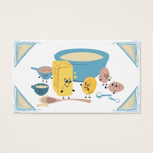 かわいいベーキング素材ベーカリーの名刺 (正面)