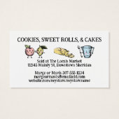 かわいいベーキング素材ベーカリーの名刺 (裏面)