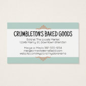 かわいいベーキング素材ベーカリーの名刺 (裏面)