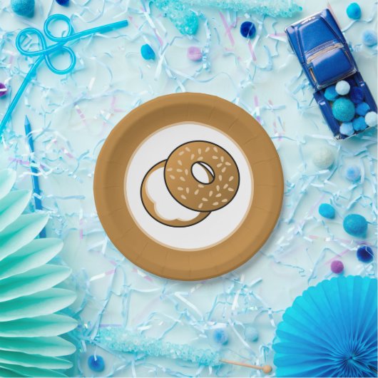 かわいいベーグル愛好家のパーティー ペーパープレート (パーティー)