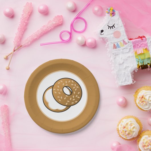 かわいいベーグル愛好家のパーティー ペーパープレート (パーティー)