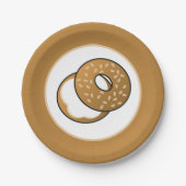 かわいいベーグル愛好家のパーティー ペーパープレート (正面)