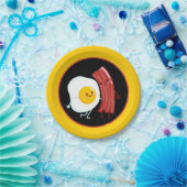 かわいいベーコンとエッグブレックファーストパーティー ペーパープレート (パーティー)