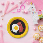 かわいいベーコンとエッグブレックファーストパーティー ペーパープレート (パーティー)