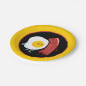 かわいいベーコンとエッグブレックファーストパーティー ペーパープレート (アングル)