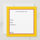 かわいいベーコンとエッグブレックファーストパーティー 招待状 (裏面)