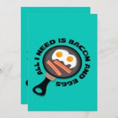 かわいいベーコンと卵 |キャンおもしろいバス シーズンカード (正面/裏面)