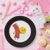 かわいいベーコンエッグスブレックファースト ペーパープレート (パーティー)