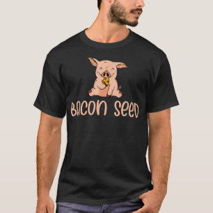 かわいいベーコンシードピギーベビーピグレットポークミートJ Tシャツ