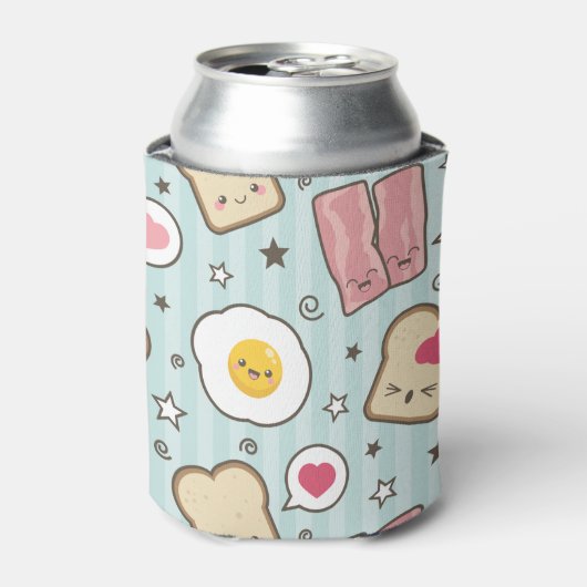 かわいいベーコン&揚げ卵の解体サンドイッチ 缶クーラー (缶正面)