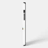 かわいいベージュと茶色の大頭猫 iPhoneケース (左側面)