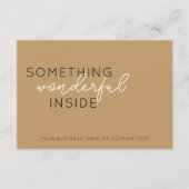 かわいいベージュの中ありがとうジュエリー気に エンクロージャーカード (正面)