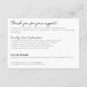 かわいいベージュの中ありがとうジュエリー気に エンクロージャーカード (裏面)