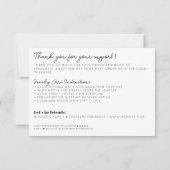 かわいいベージュの中ありがとうジュエリー気に ノートカード (裏面)