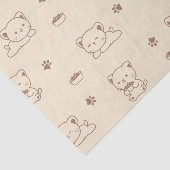 かわいいベージュの猫のパターン (1) 薄葉紙 (詳細)
