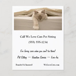 かわいいベージュキャットオンベージュベッド チラシ