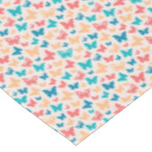 かわいいベージュピンクターコイズコンテンポラリー蝶 テーブルクロス (アングル)