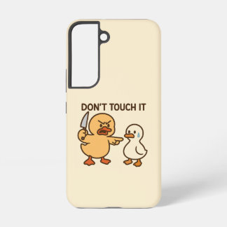 かわいいベージュ漫画ダックの電話ケース SAMSUNG GALAXY S22ケース