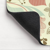 かわいいペイズリーハート&フラワーズレトロフローラ マウスパッド (コーナー)